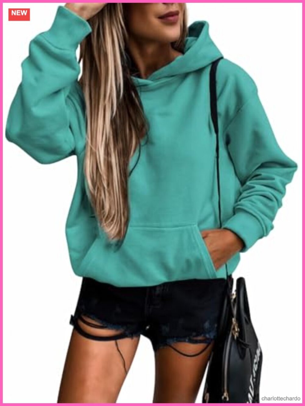 Oversized Hooded Sweatshirt Fleece Pullover Women's Fall Winter